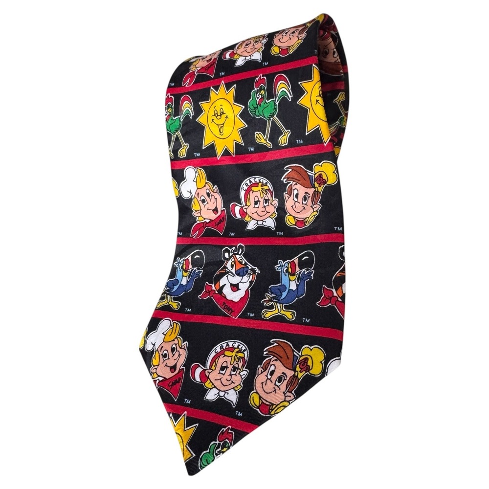 Vintage 1997 Kelloggs Cereal Characters Necktie Cartoon Food Tie Men‎